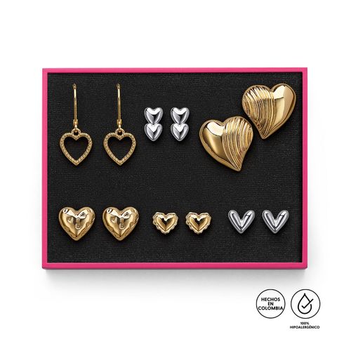 Set de aretes para mujer x6 Lovely Beads