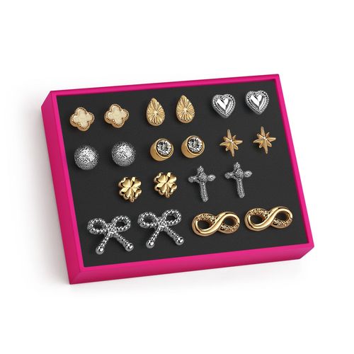 Estuche de 10 aretes Soft Shine